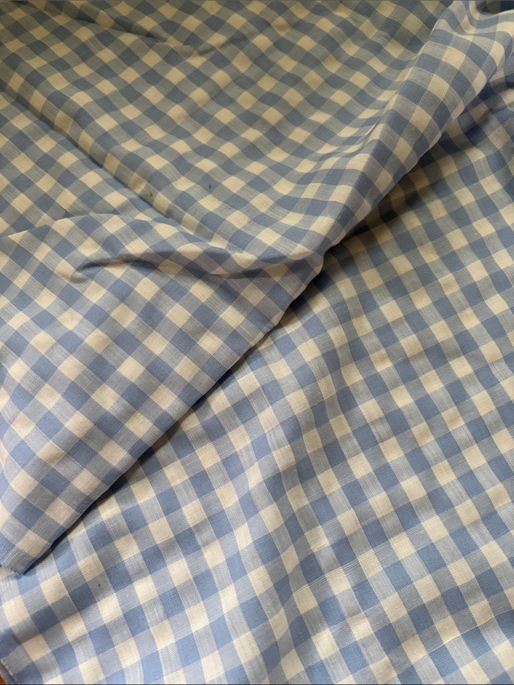 Vintage gingham woven fabric